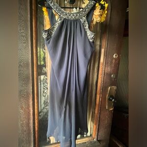 Beaded Halter Evening Special Event Party Dress Prom Size 6 EUC